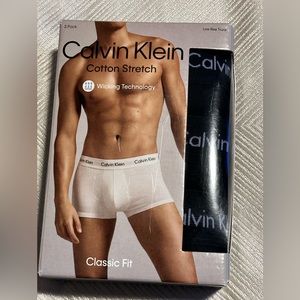 Calvin Klein Cotton Stretch Wicking Technology Low Rise Trunk 3pk Sz: 2XL NWT